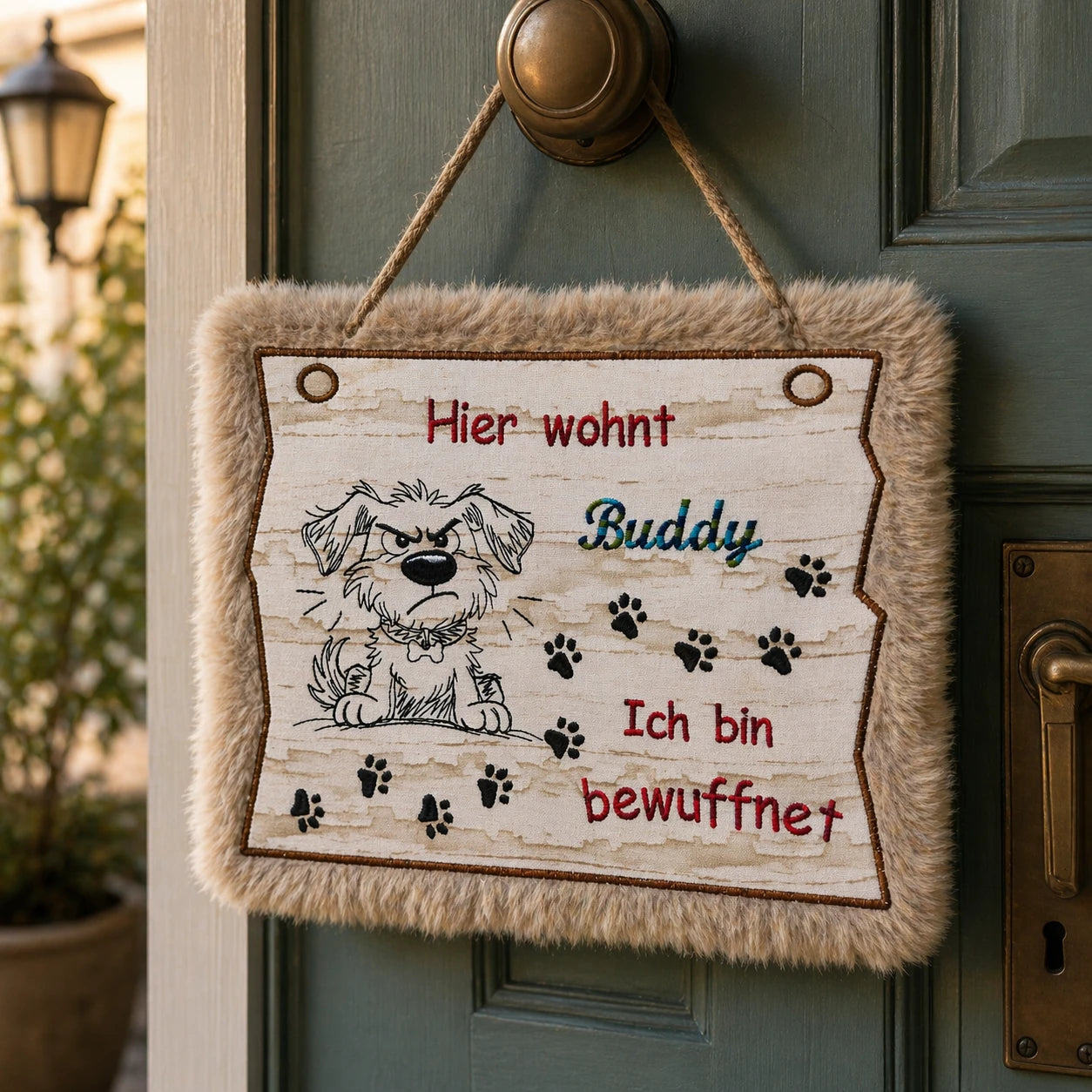 Stickdatei Hund bewuffnet