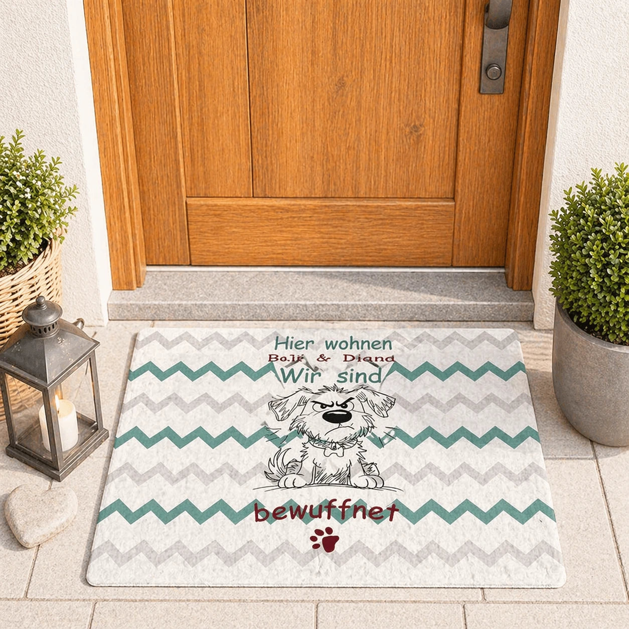 Stickdatei Hund bewuffnet