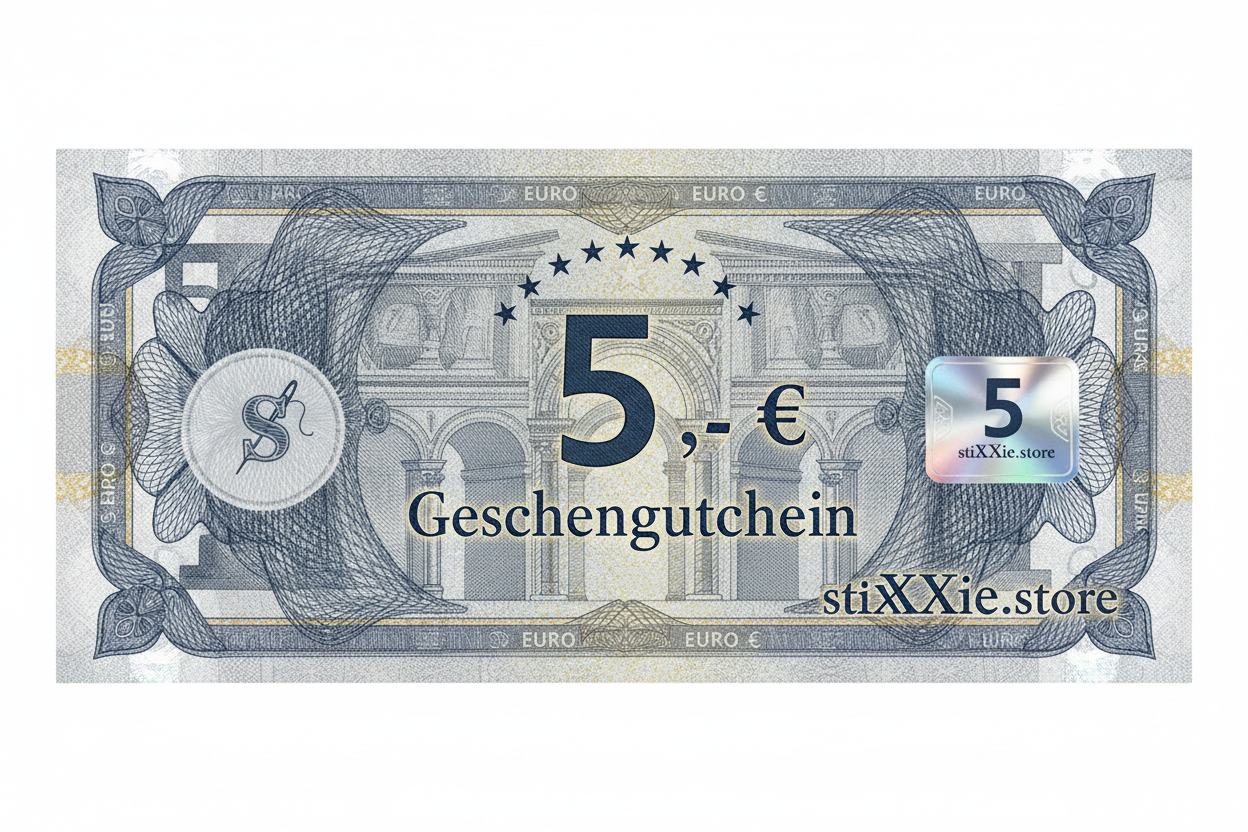 5 Euro Geschenkgutschein für Stickdateien von stiXXie
