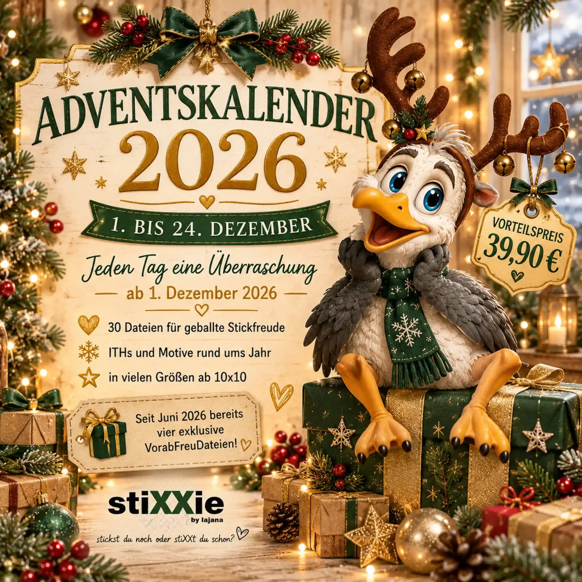 Stickdateien Adventskalender 2026 – Exklusive Überraschungen