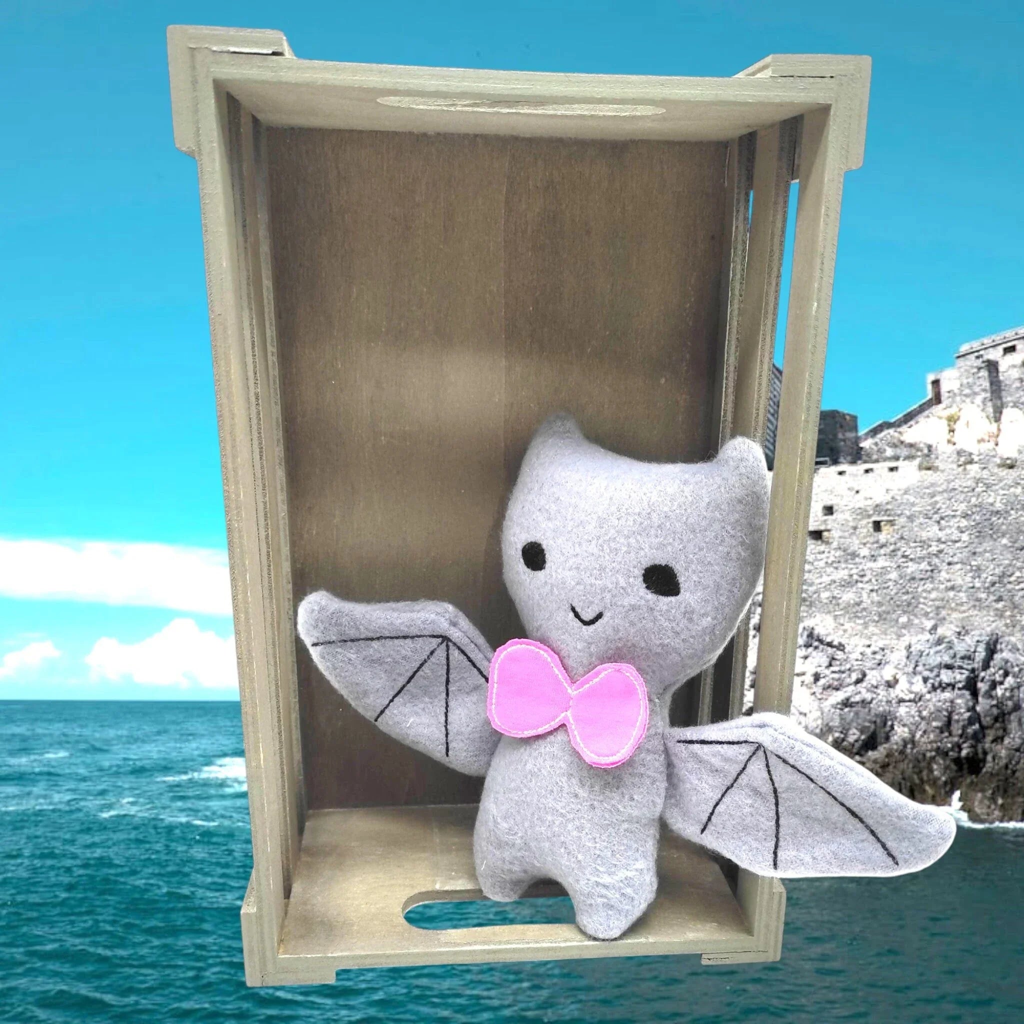 ITH Stickdatei Fledermaus Kuscheltier