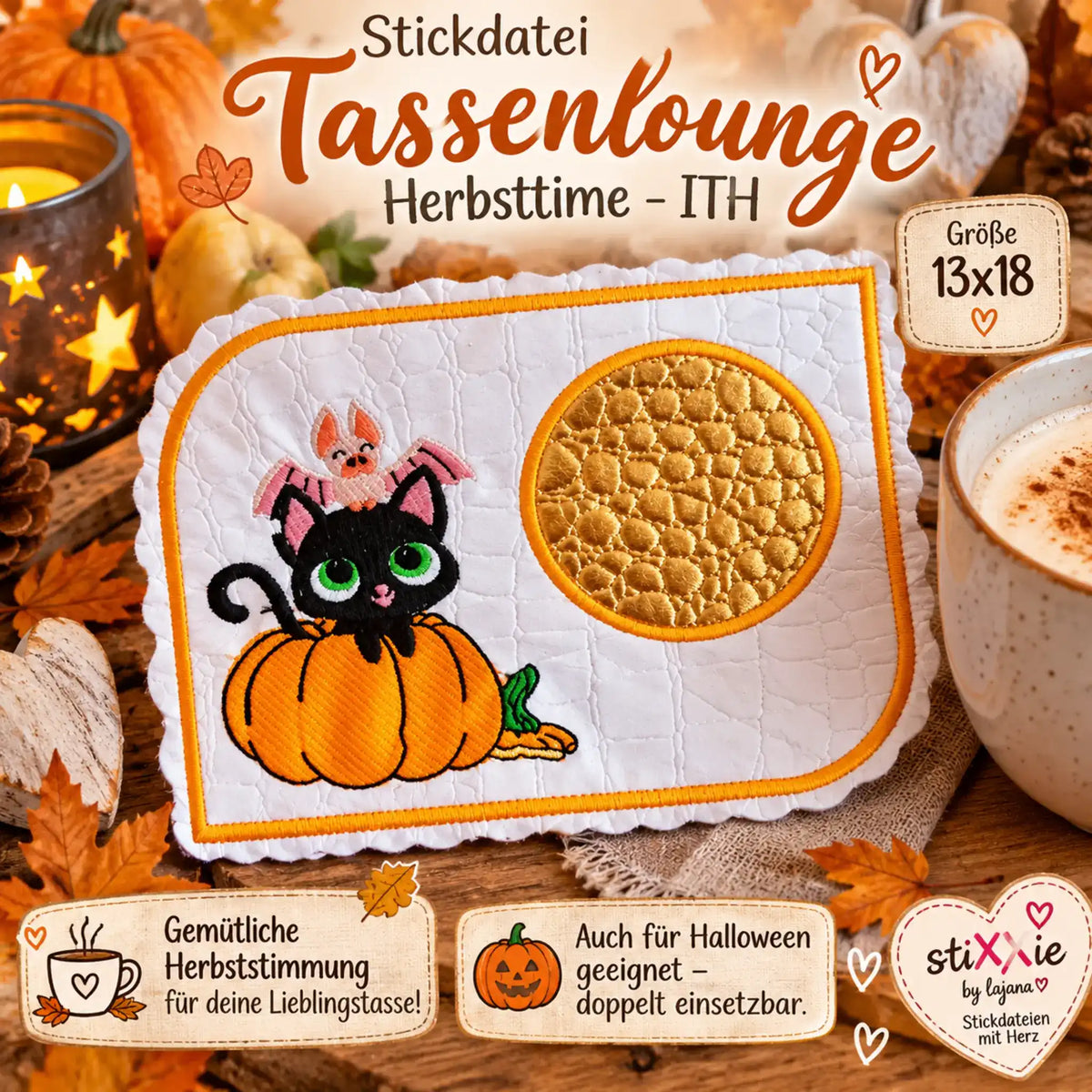 ITH Stickdatei Tassenlounge Herbsttime 🍂