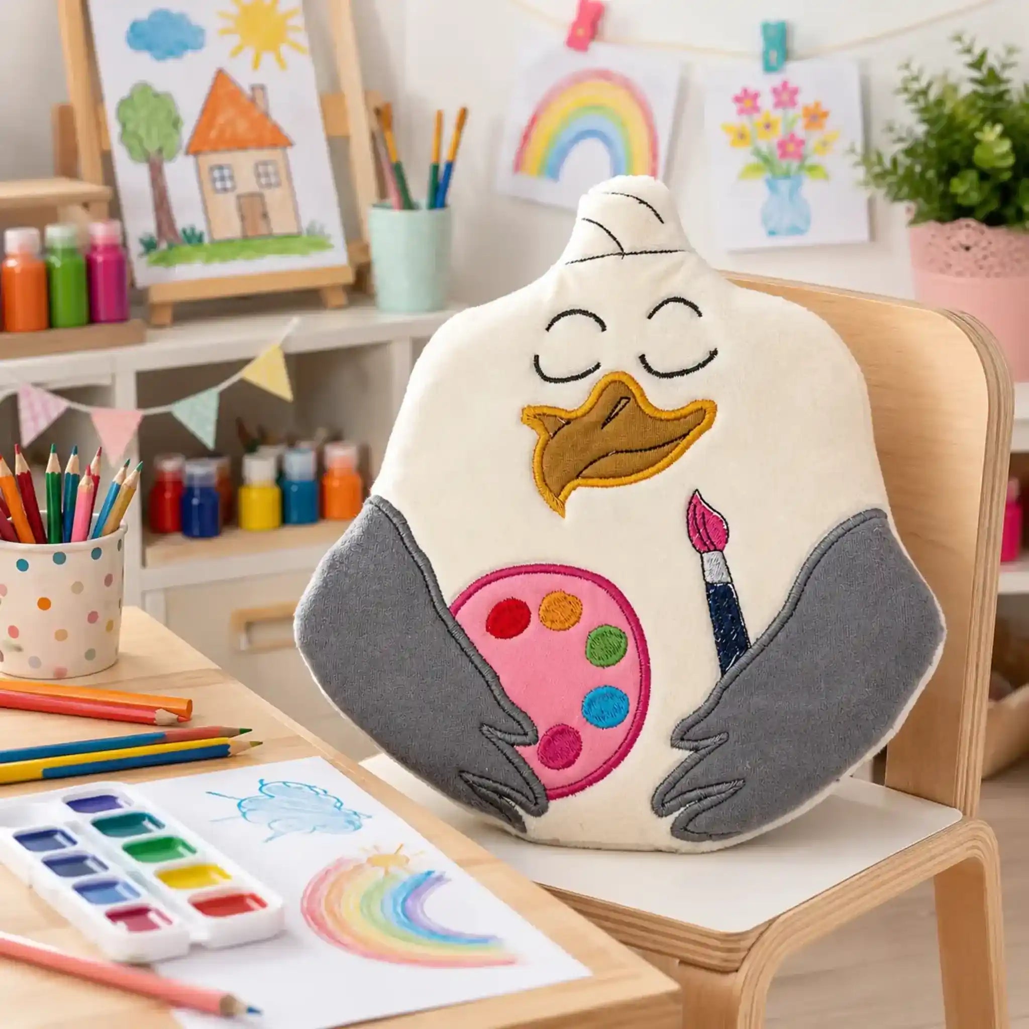 Stickdatei Möwe Carlo goes to school â ITH