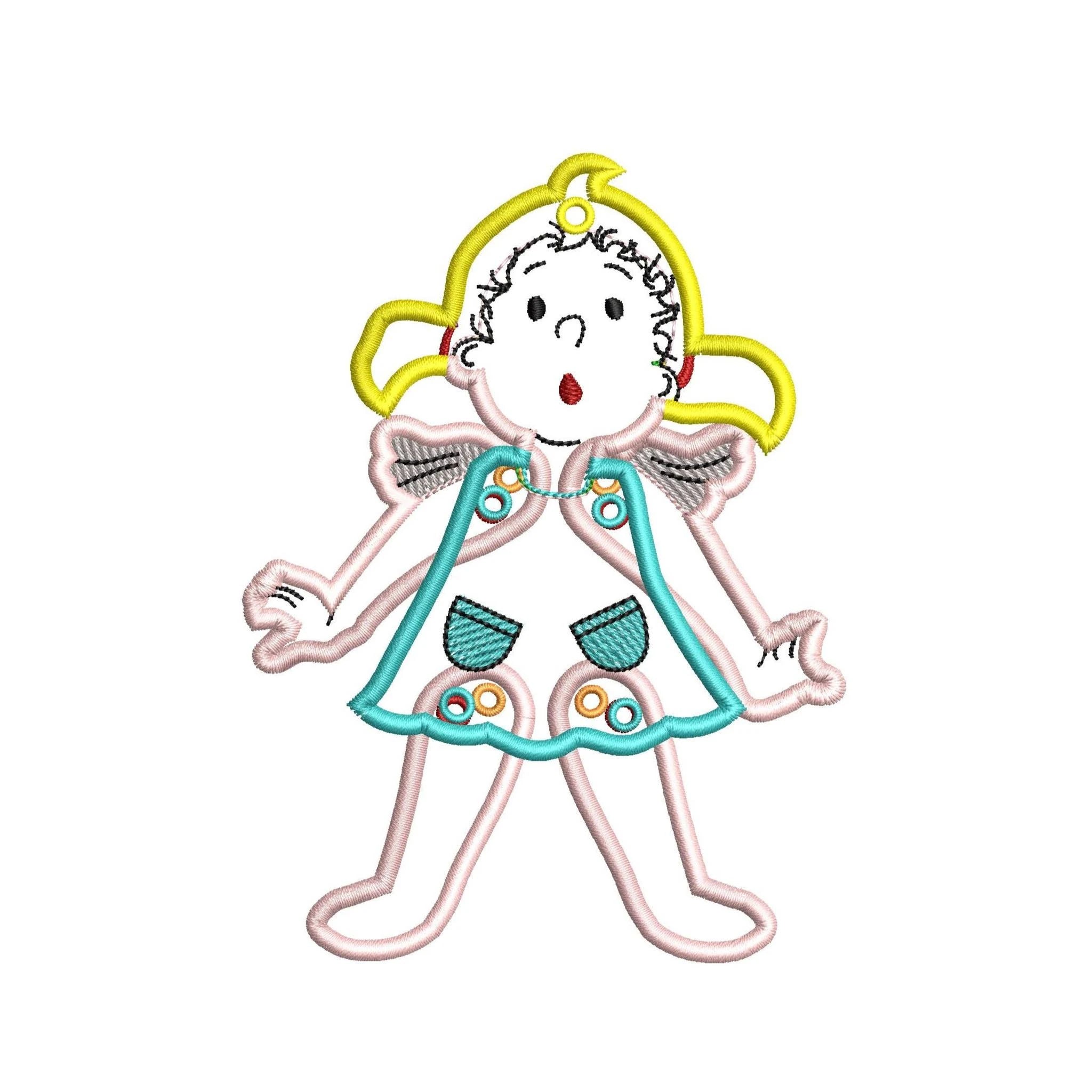 ITH Stickdatei Engel Hampelmann