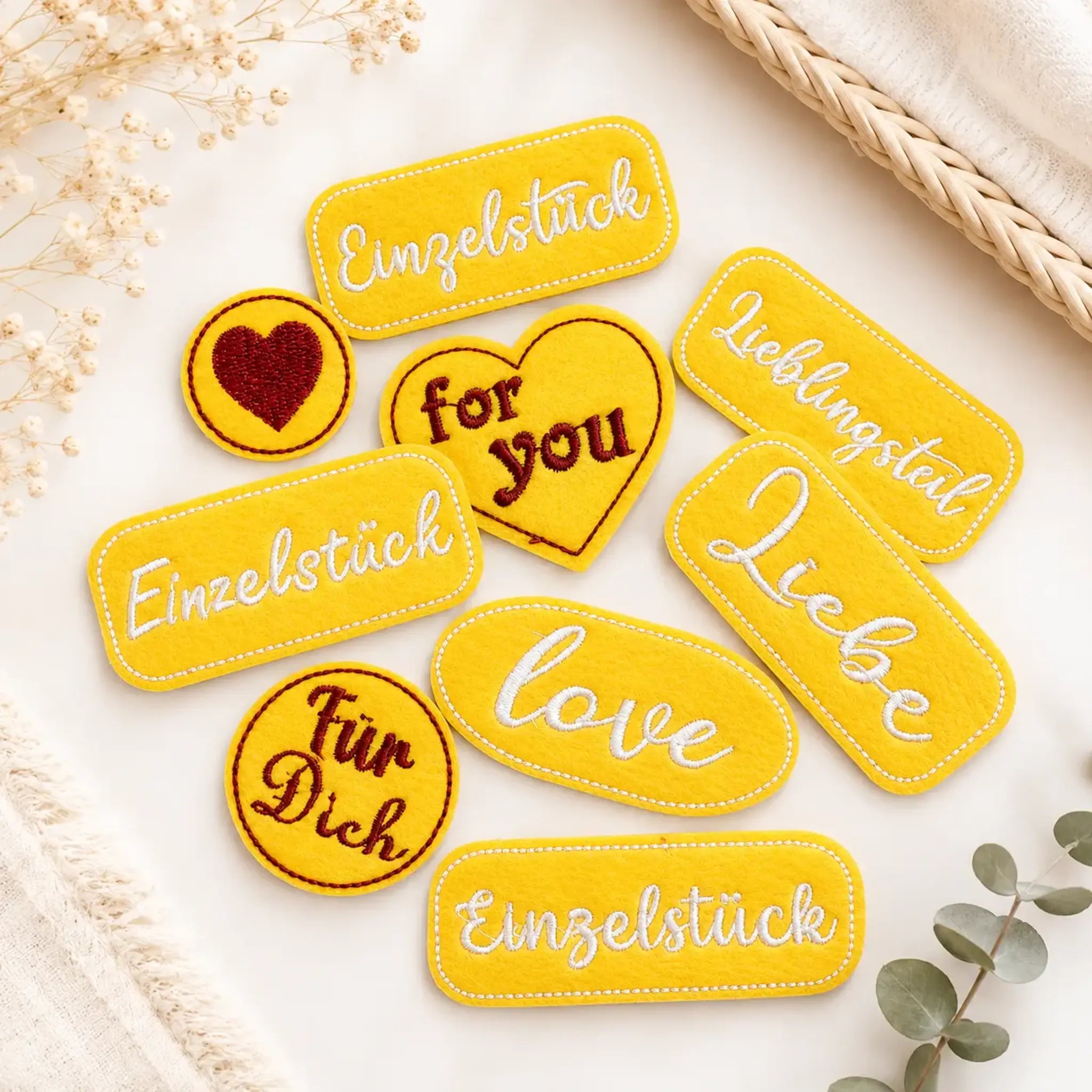 ITH Stickdatei Etiketten-Set 10x10 🏷️ – 11 Motive als Mehrfachstick ✨