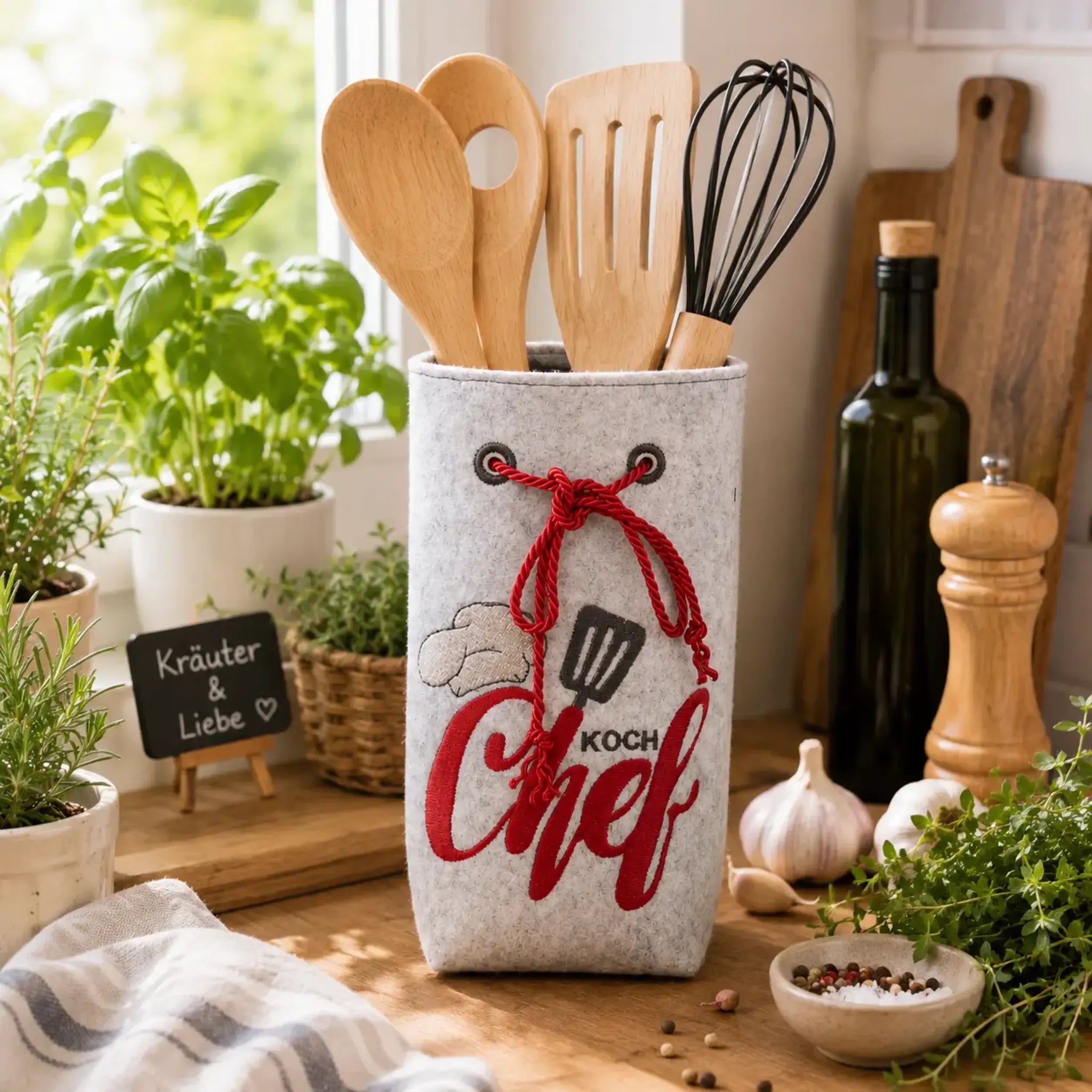 ITH Stickdatei Tasche Filz Flaschentaschen
