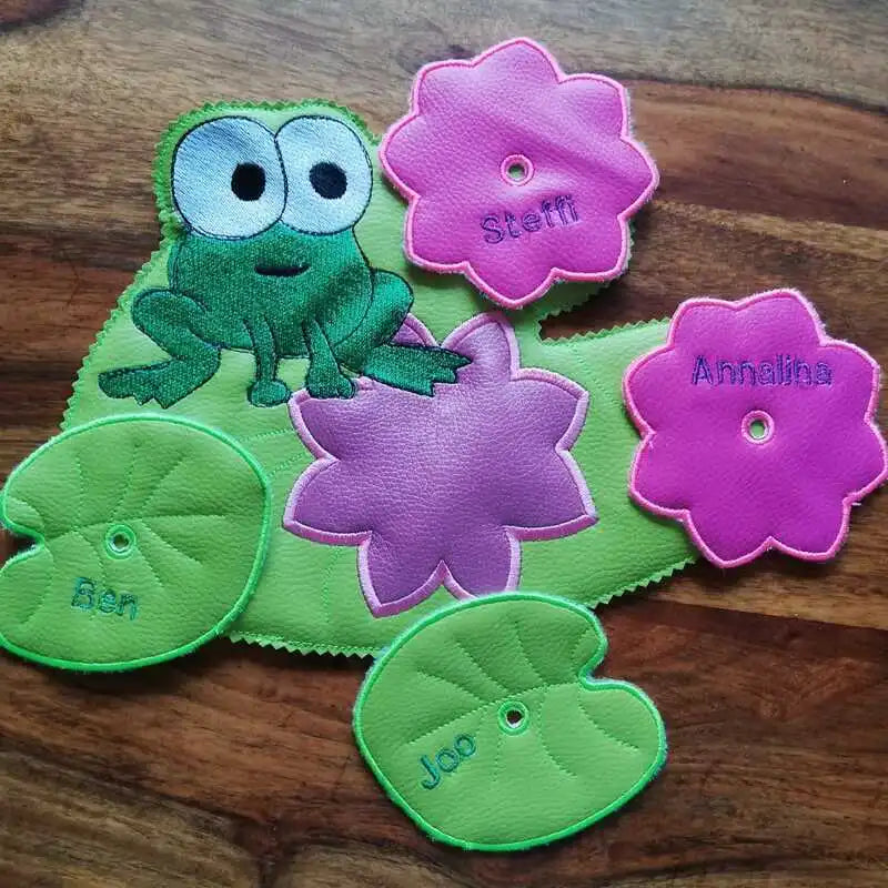 ITH Stickdatei Frosch MugRug und Glasabdecker - Untersetzer von stiXXie by lajana