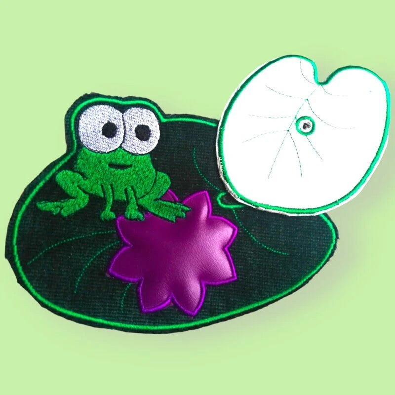 ITH Stickdatei Frosch MugRug und Glasabdecker - Untersetzer von stiXXie by lajana