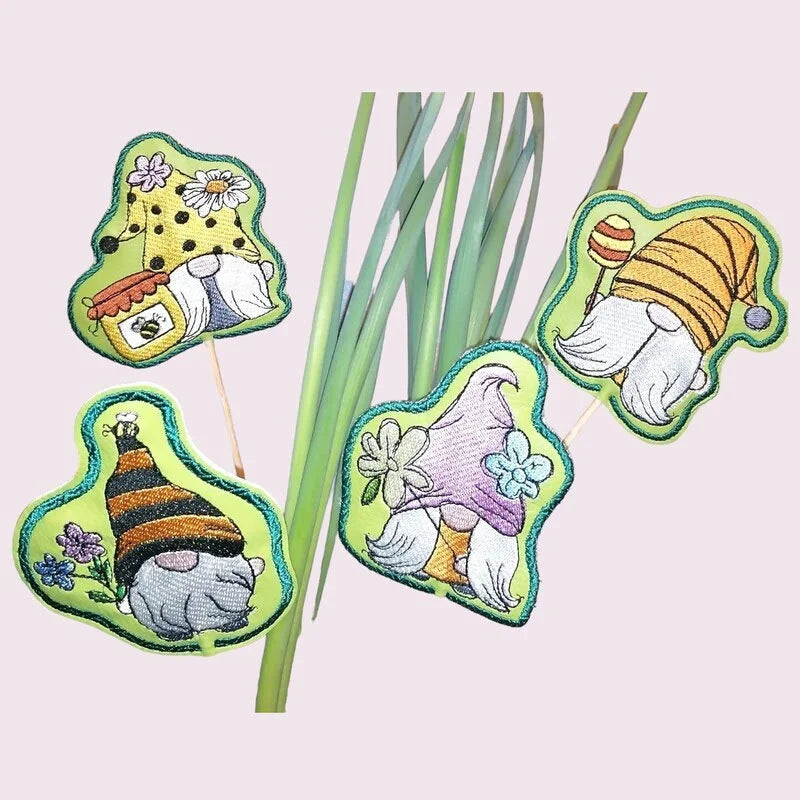 ITH Stickdatei Frühlingswichtel Stabfiguren von stiXXie by lajana