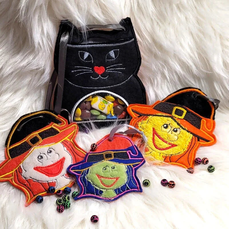 ITH Stickdatei Halloweentaschen und Mugrugs