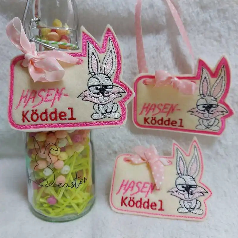 ITH Stickdatei Hase Anhänger von stiXXie by lajana