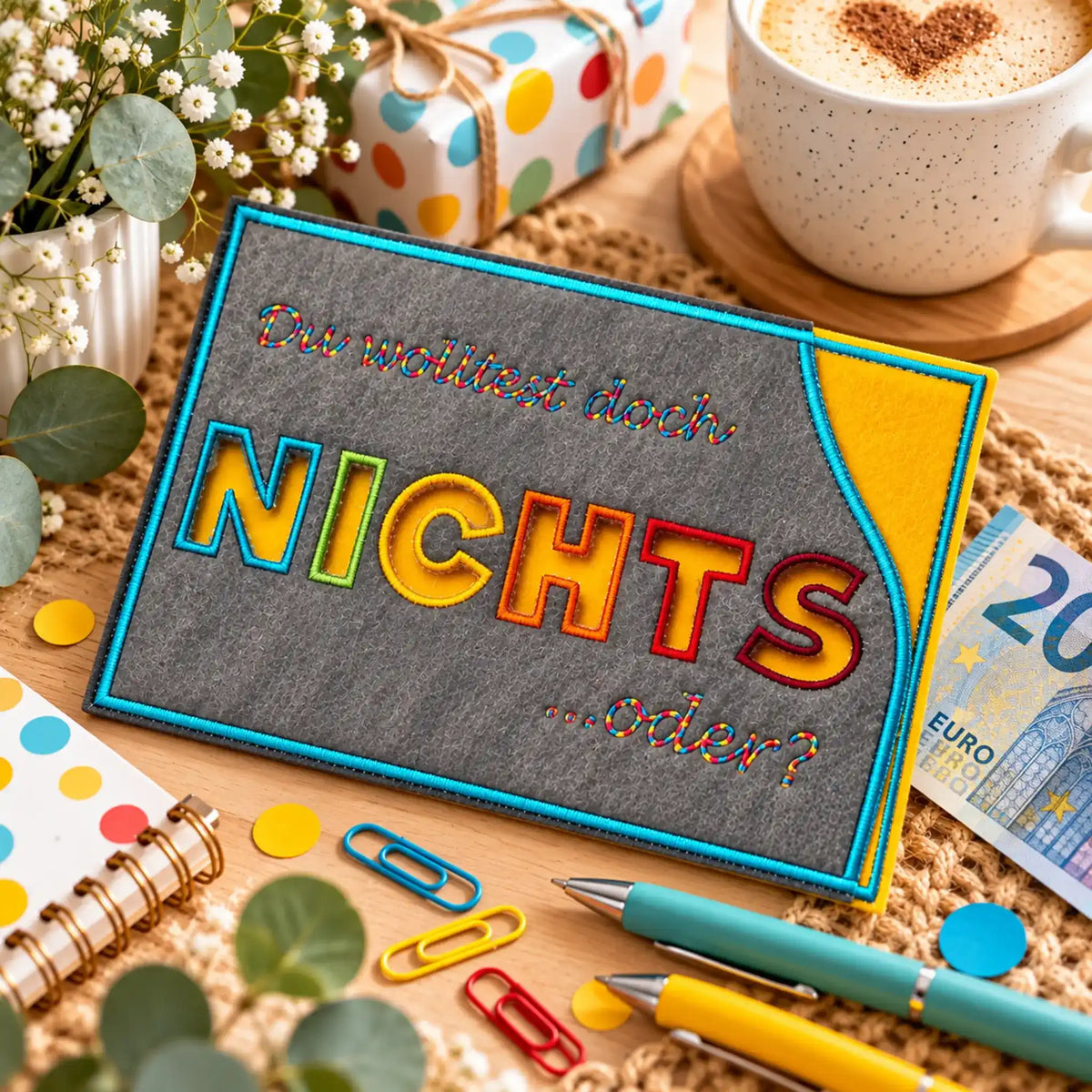 ITH Stickdatei Tasche Hülle Nichts