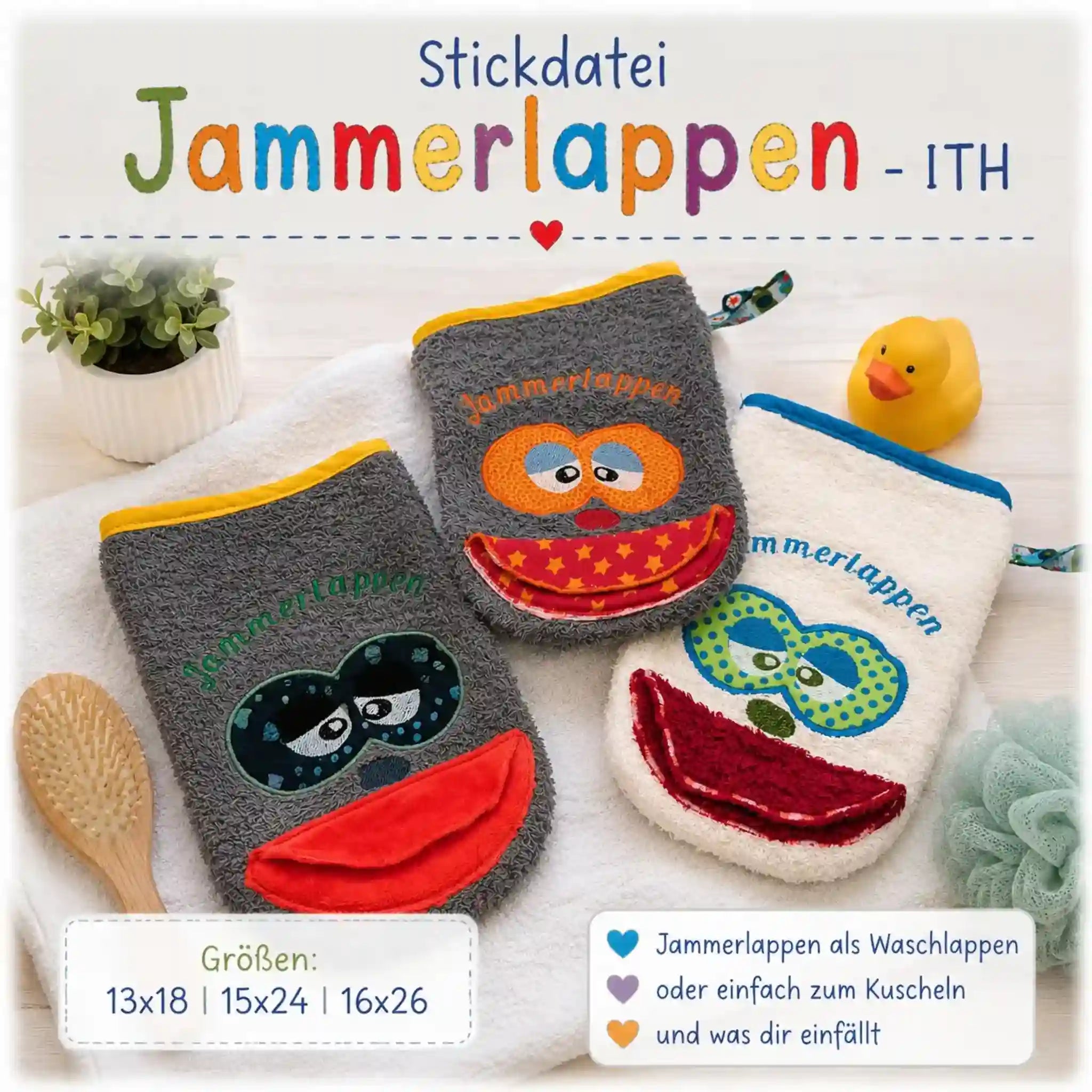 ITH Stickdatei Jammerlappen
