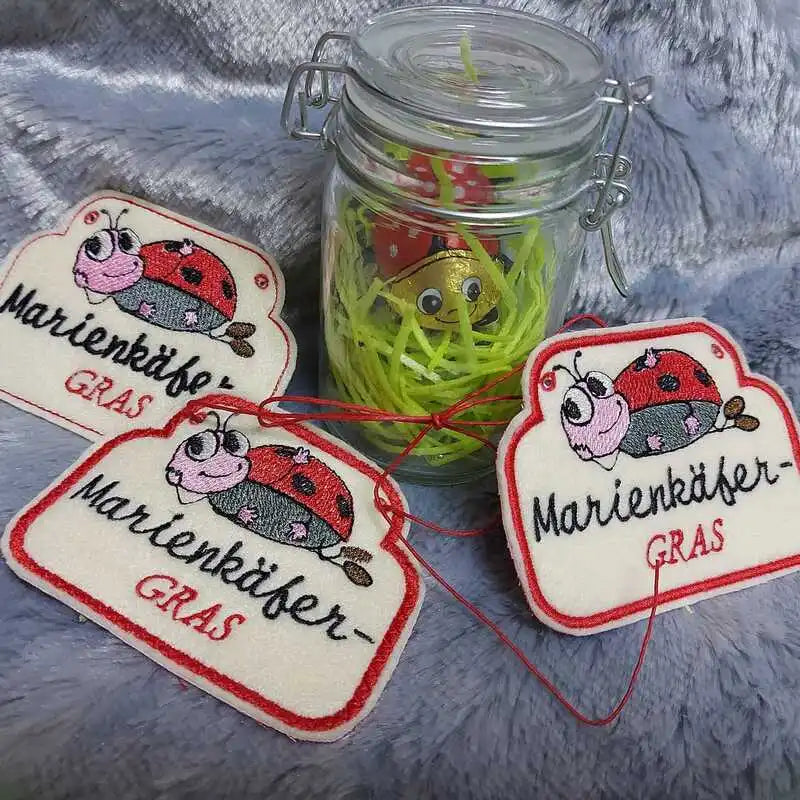 ITH Stickdatei Käfer Anhänger von stiXXie by lajana