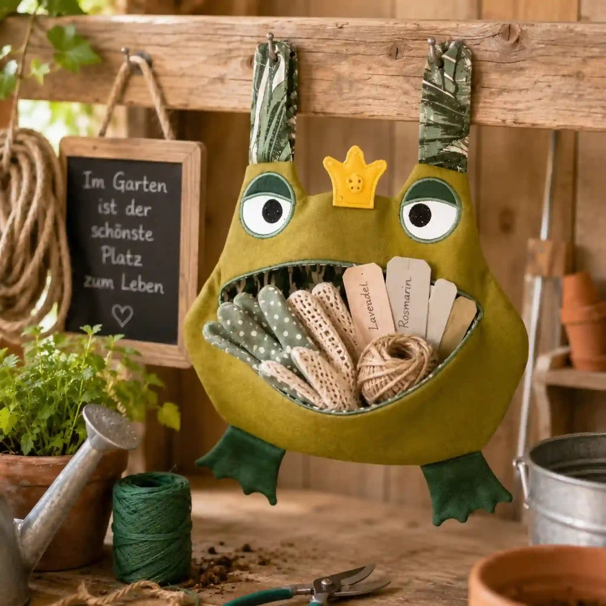 ITH Stickdatei Klammerfrosch