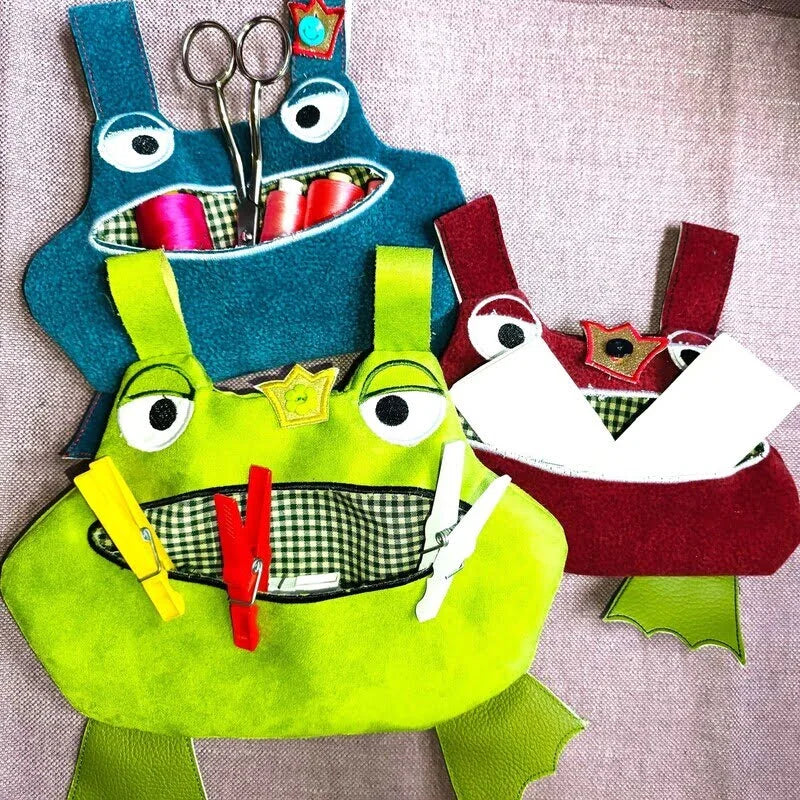 ITH Stickdatei Klammerfrosch