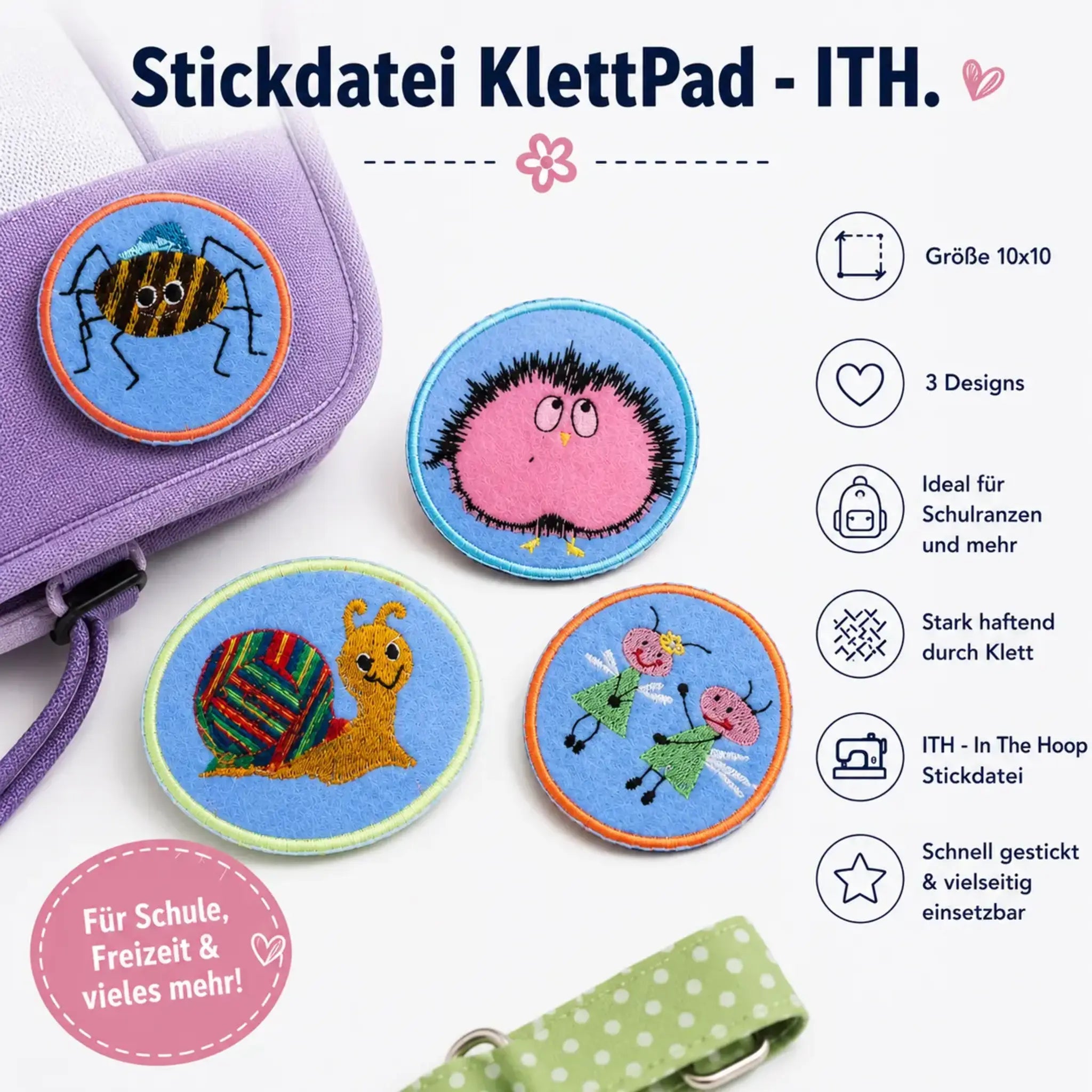 ITH Stickdatei KlettPads - Blanko