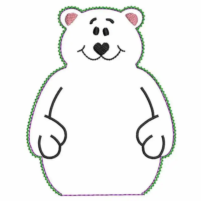 ITH Stickdatei Kuschel Eisbär von stiXXie by lajana