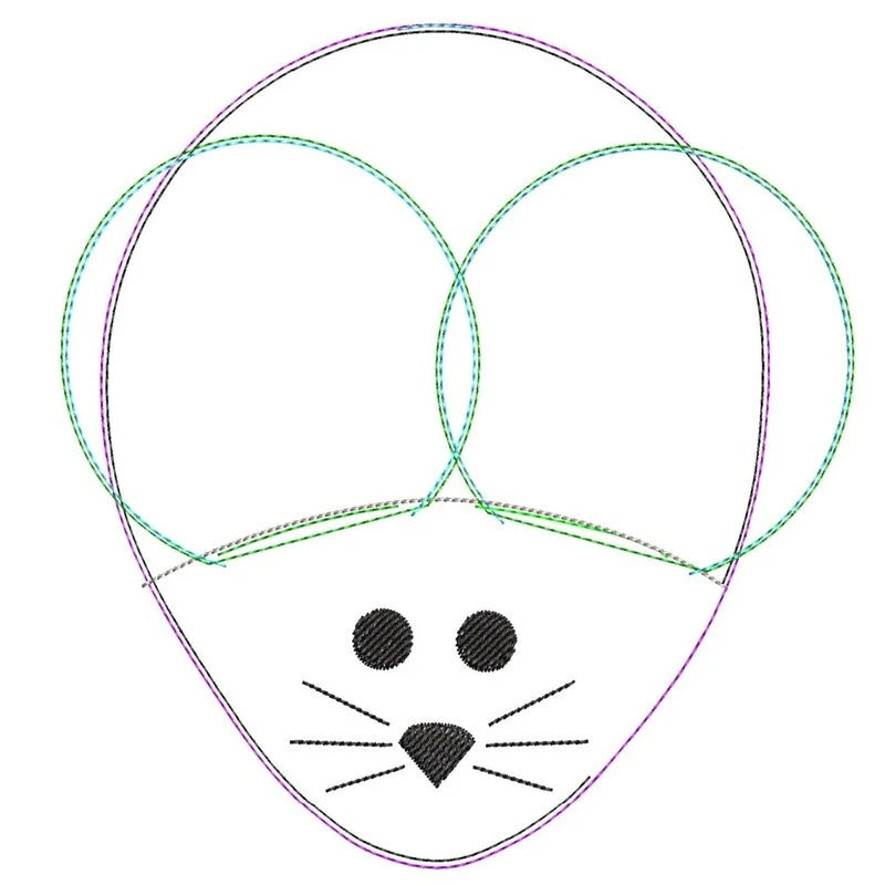 ITH Stickdatei Kuschelmaus