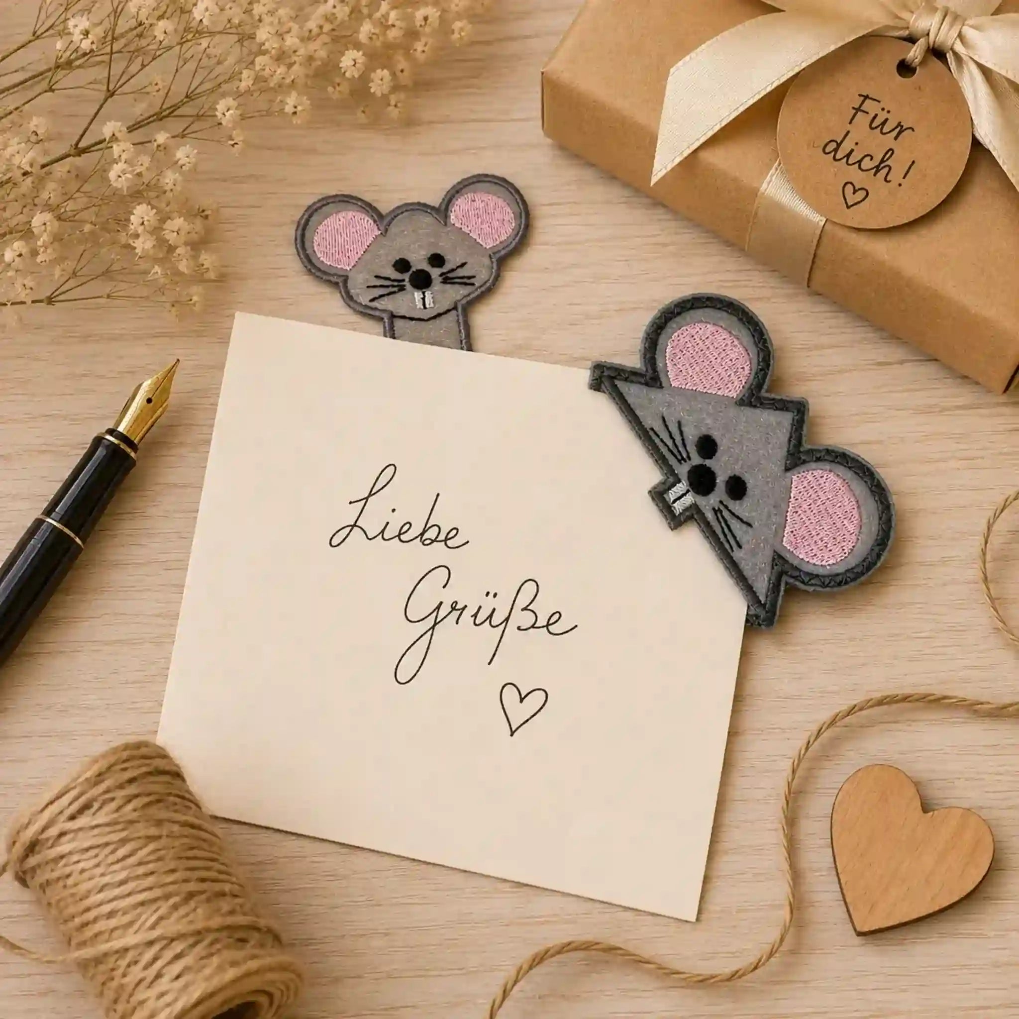 ITH Stickdatei Leseecken Lesezeichen