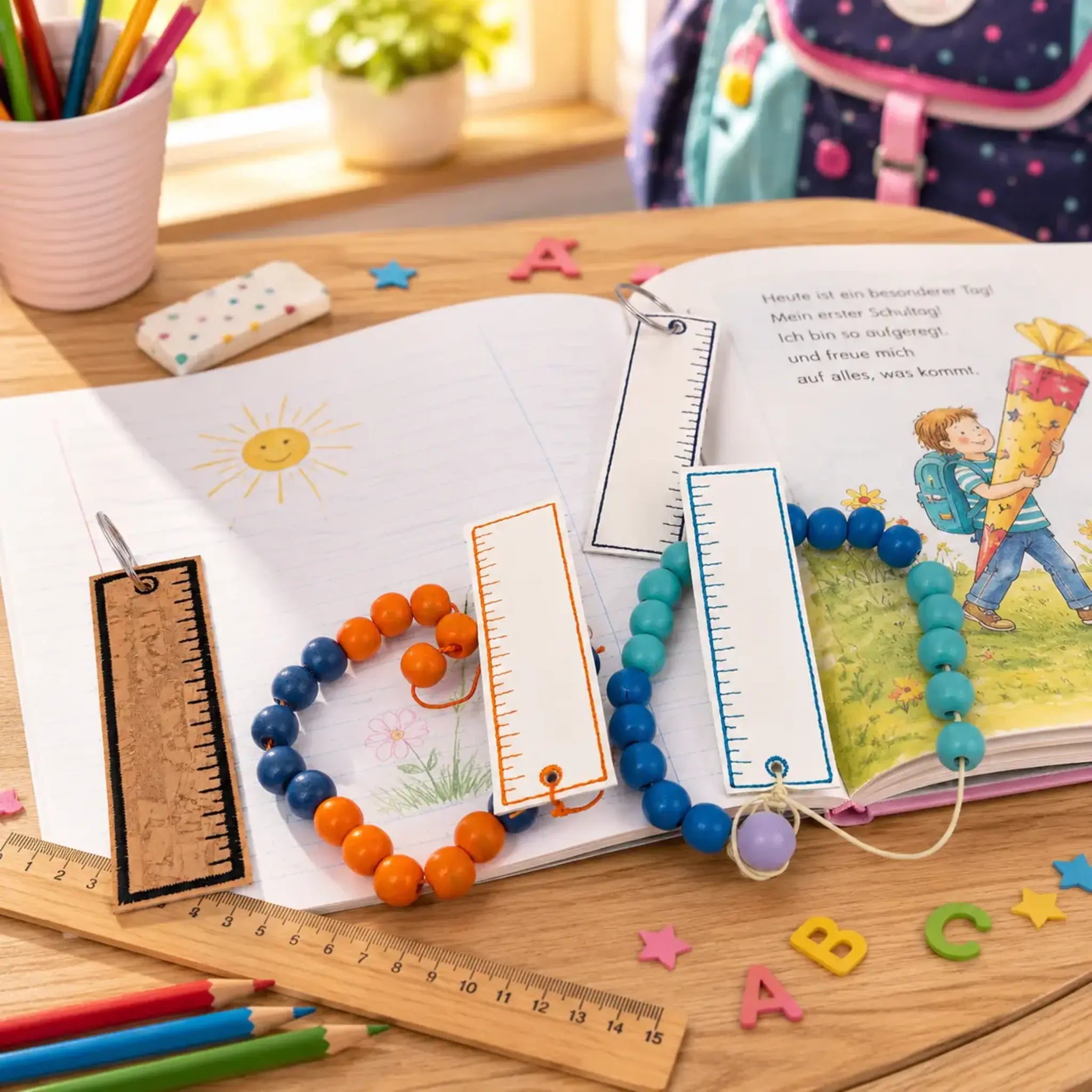 ITH Stickdatei Lesezeichen Schule – Einschulung & Schulanfang