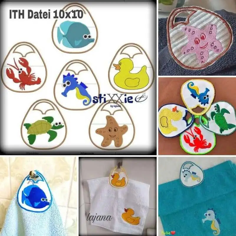 ITH Stickdatei Maritim Handtuchhänger Set von stiXXie by lajana