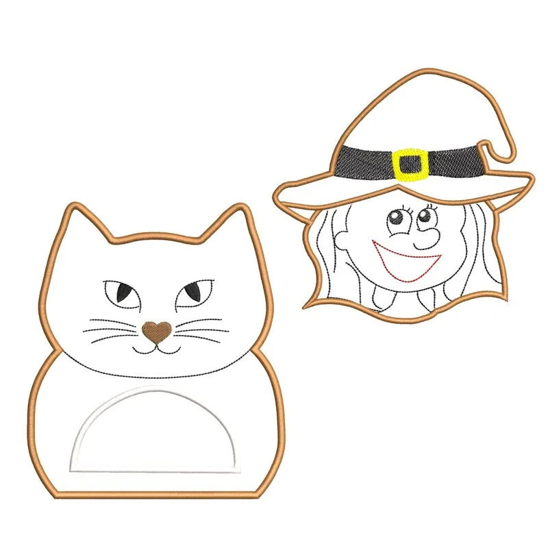 ITH Stickdatei Halloweentaschen und Mugrugs