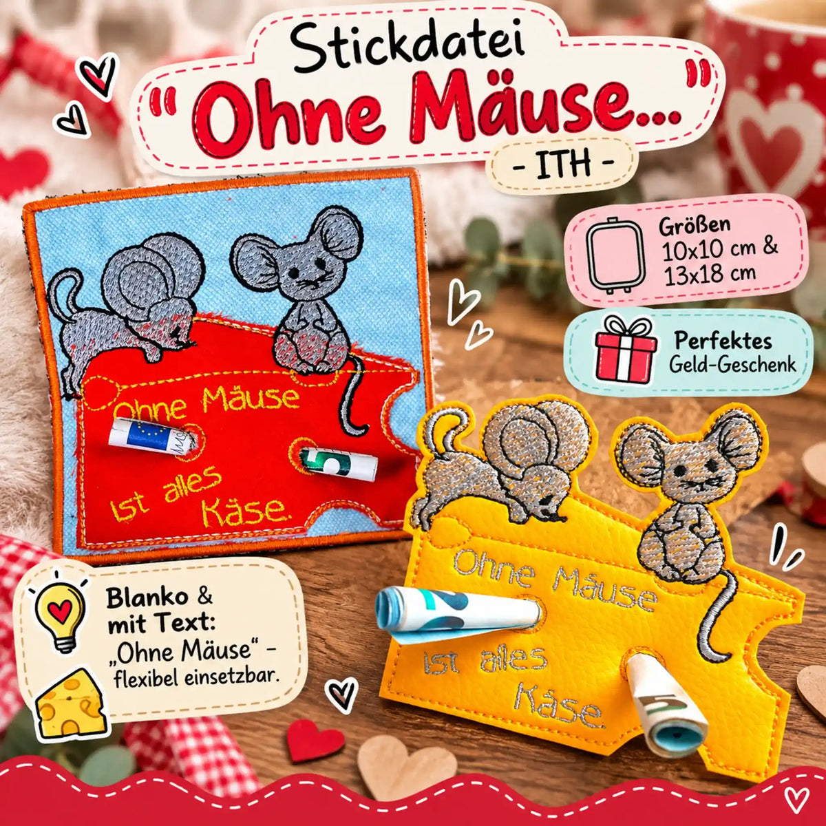 ITH Stickdatei Ohne Mäuse