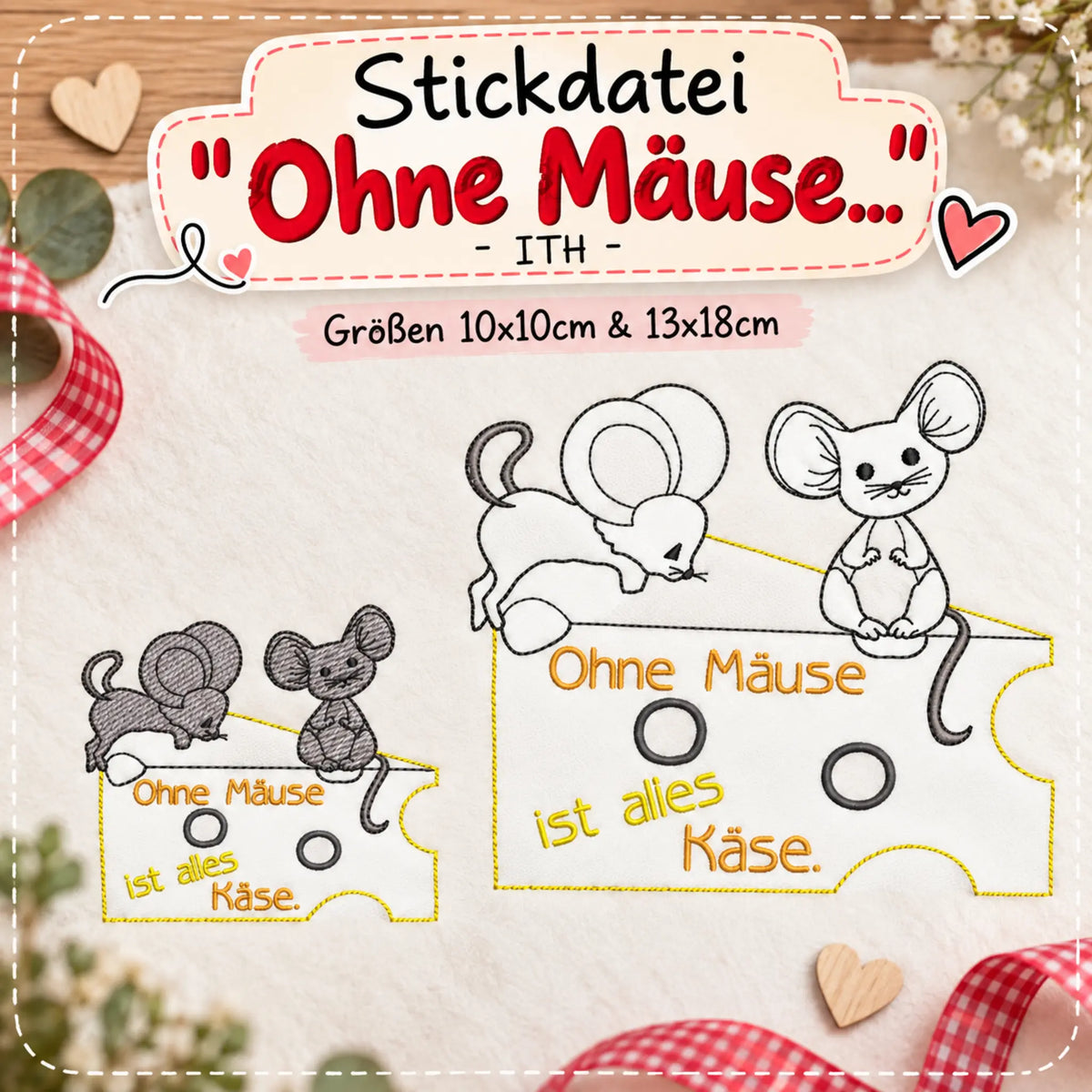ITH Stickdatei Ohne Mäuse