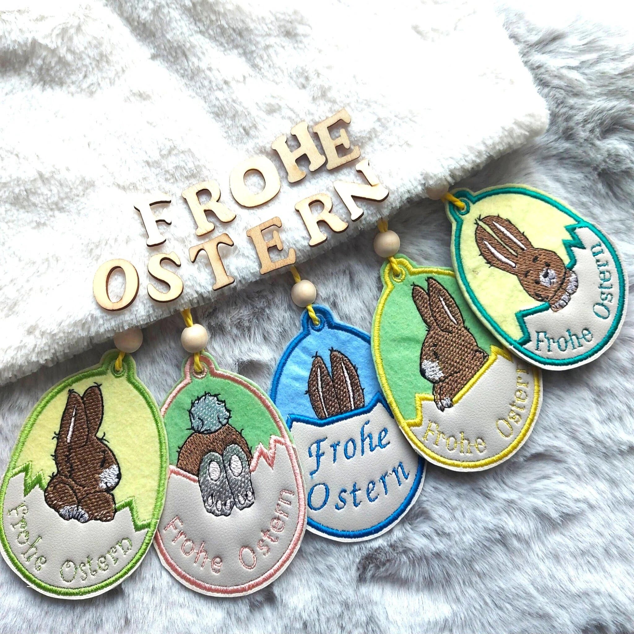 ITH Stickdatei Ostereier Hasen