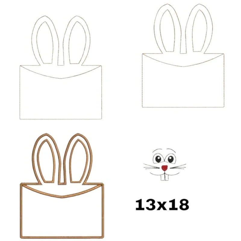 ITH Stickdatei Hasen Hülle von stiXXie by lajana