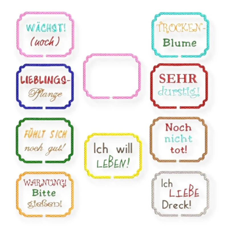 ITH Stickdatei Pflanzenstecker von stiXXie by lajana