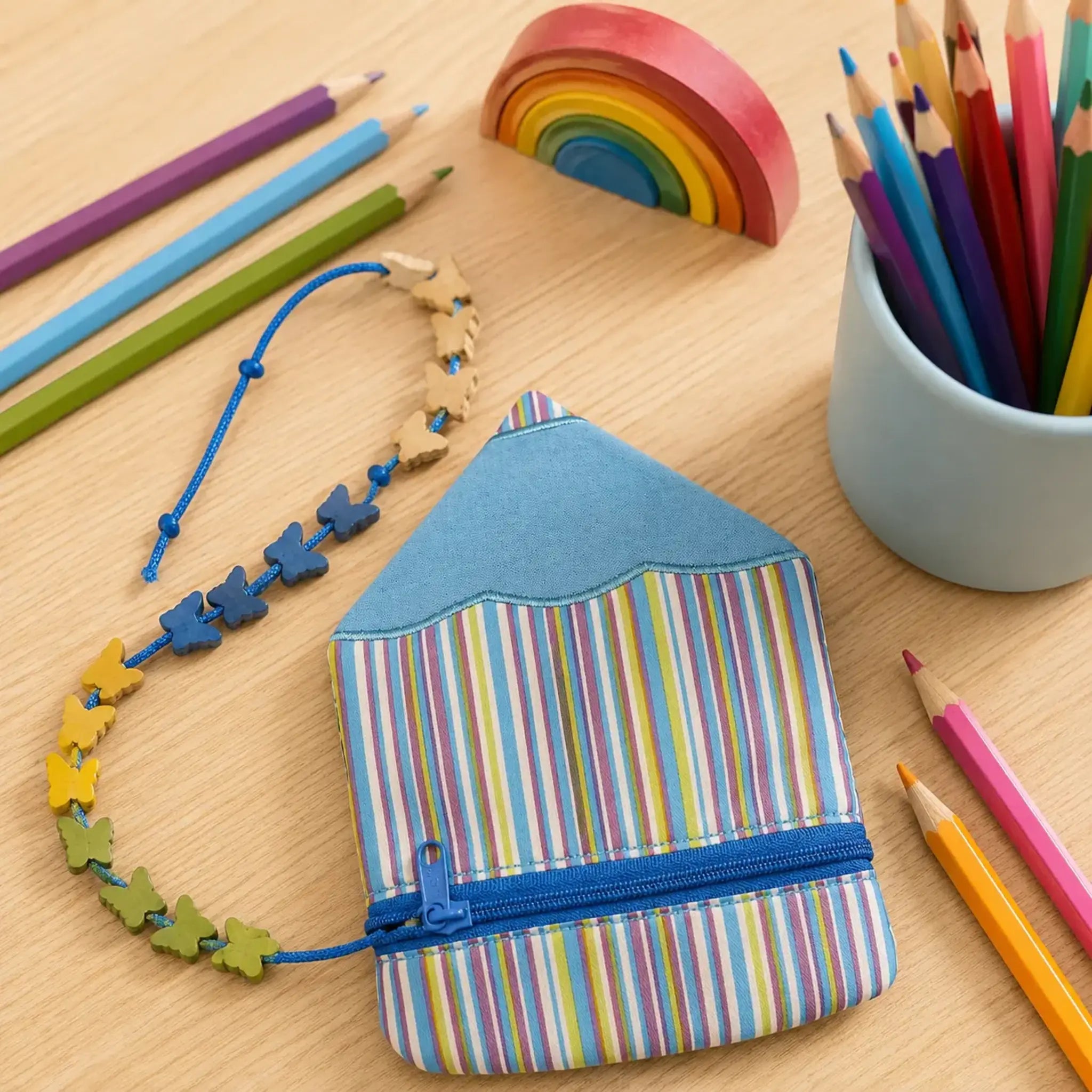 ITH Stickdatei Tasche Rechenkette Buntstift