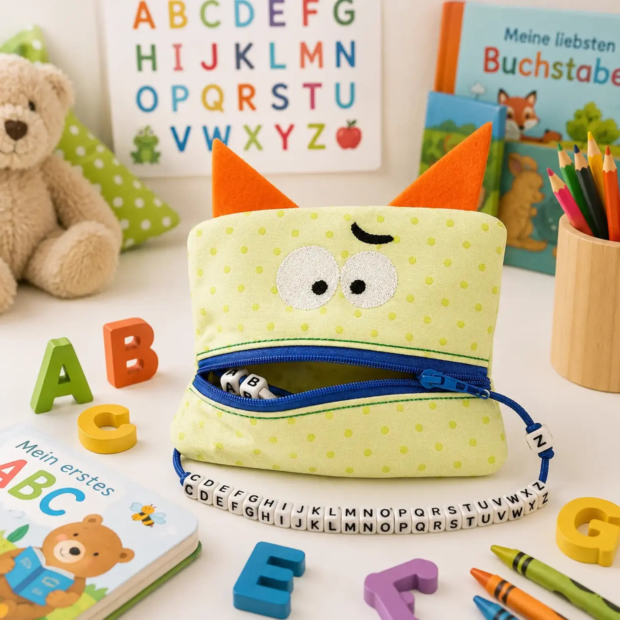 ITH Stickdatei Tasche Rechenkette Monsti