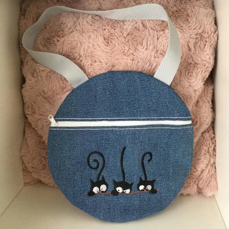 ITH Stickdatei runde Tasche in zwei Größen von stiXXie by lajana