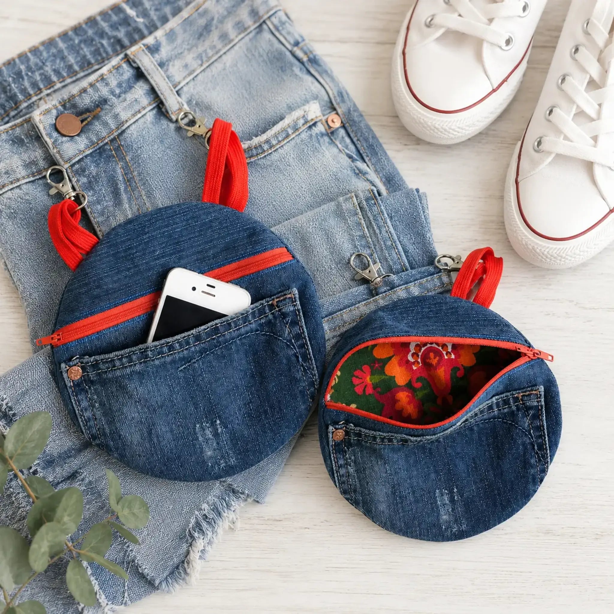ITH Stickdatei runde Tasche in zwei Größen