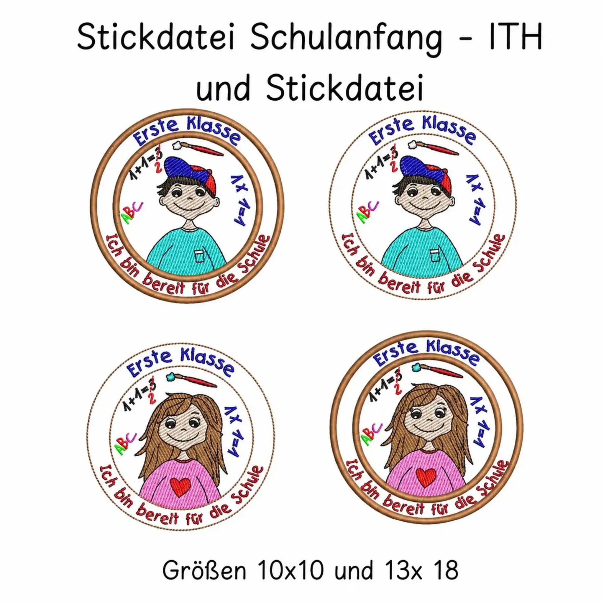 ITH Stickdatei Schulanfang