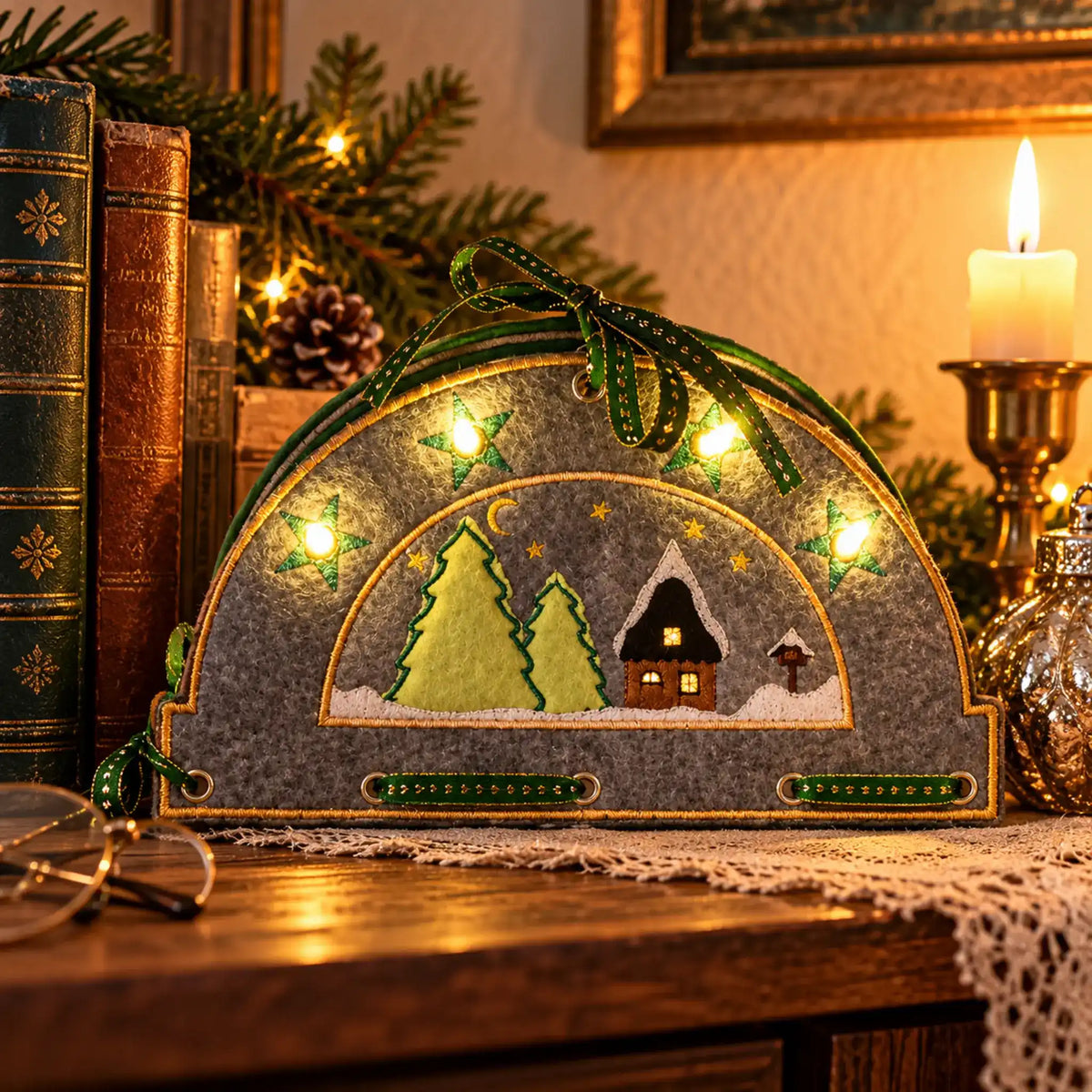 ITH Stickdatei Schwibbogen Advent