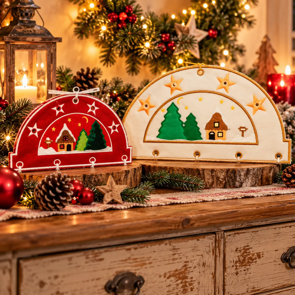 ITH Stickdatei Schwibbogen Advent