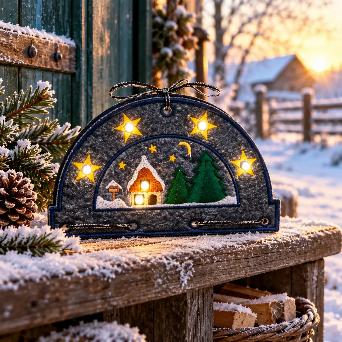 ITH Stickdatei Schwibbogen Advent