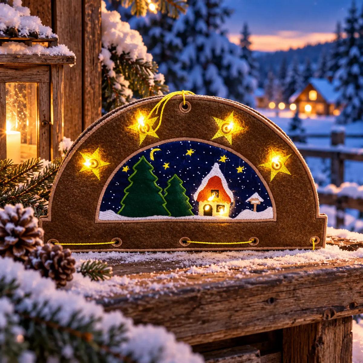 ITH Stickdatei Schwibbogen Advent