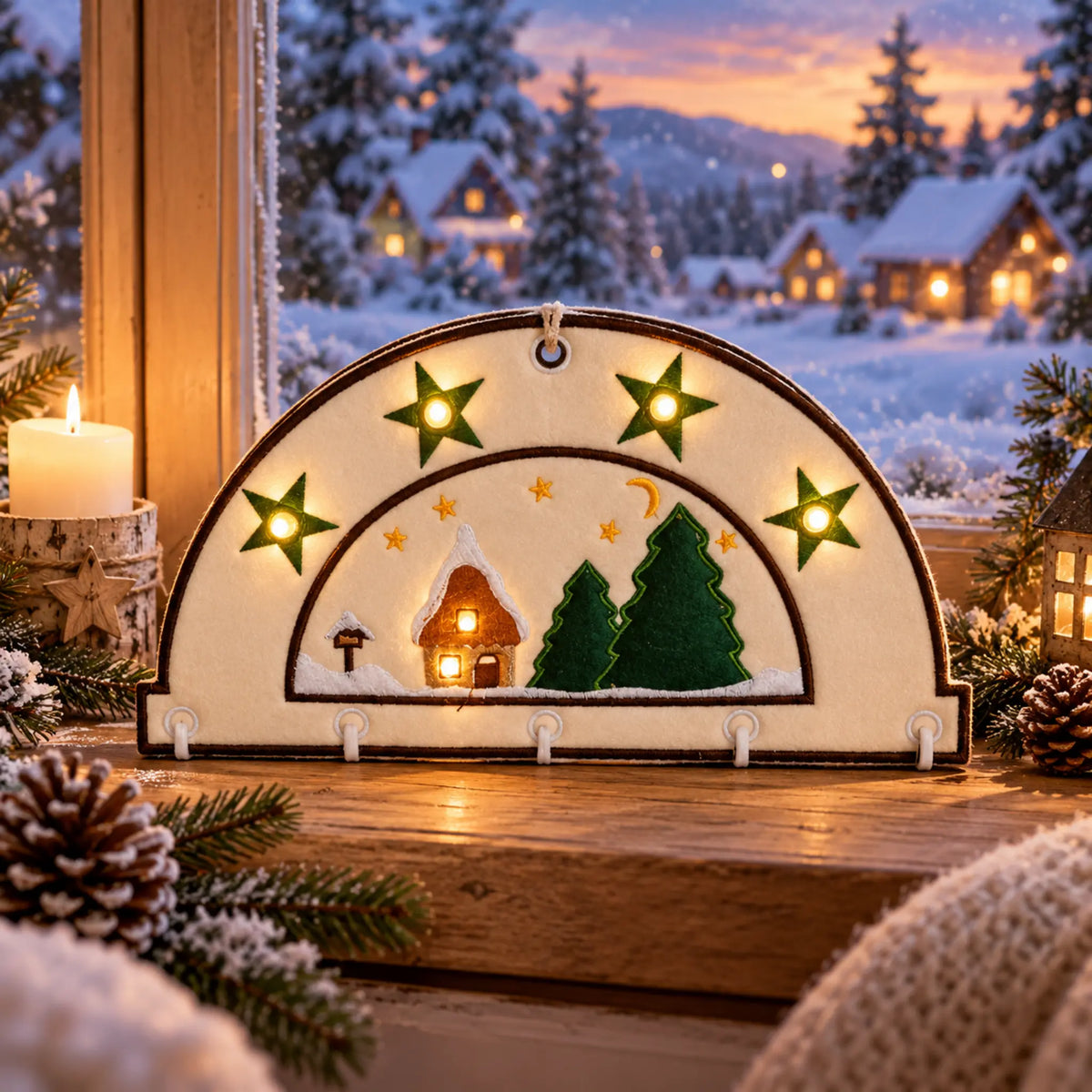 ITH Stickdatei Schwibbogen Advent