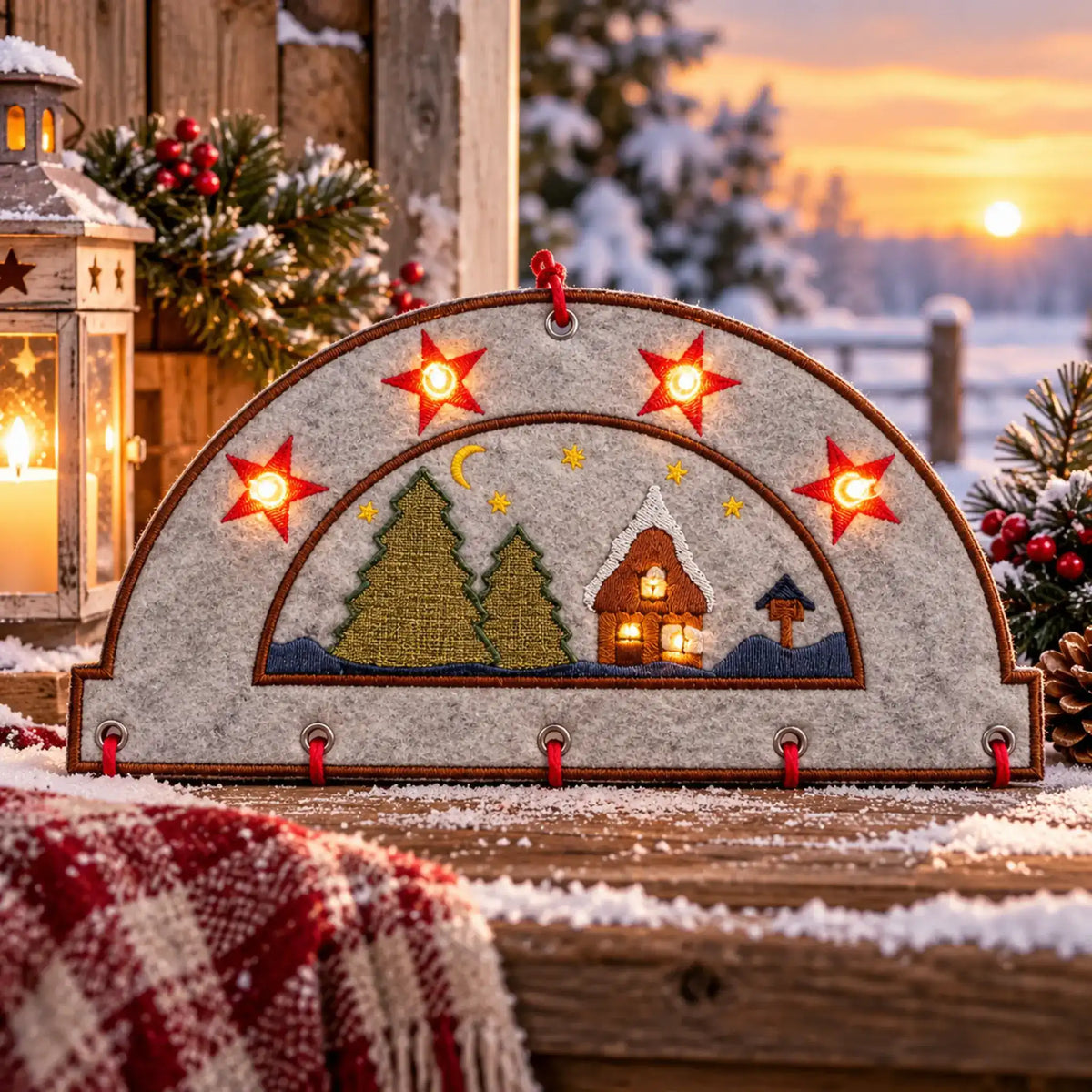 ITH Stickdatei Schwibbogen Advent