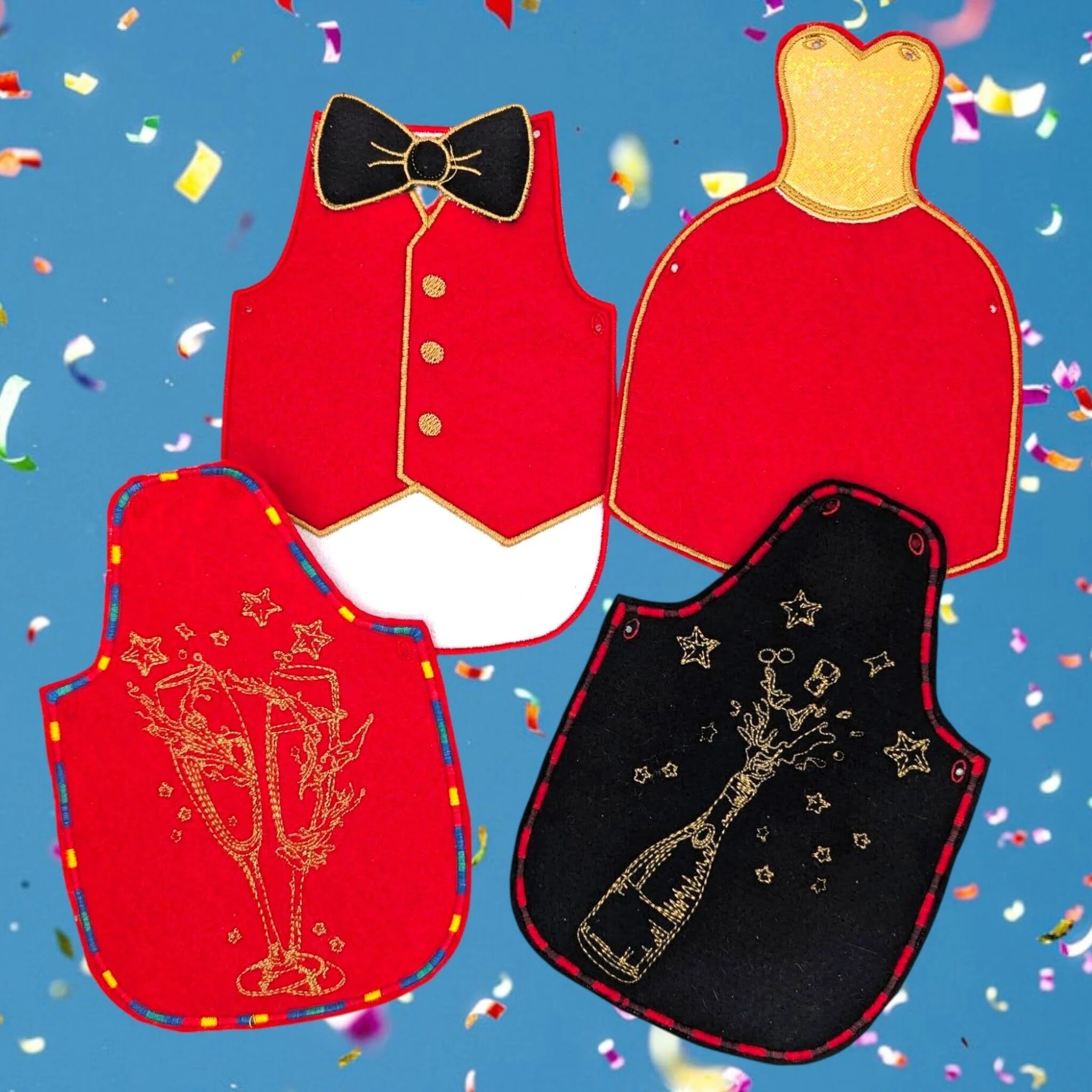 ITH Stickdatei Silvester Party Paket