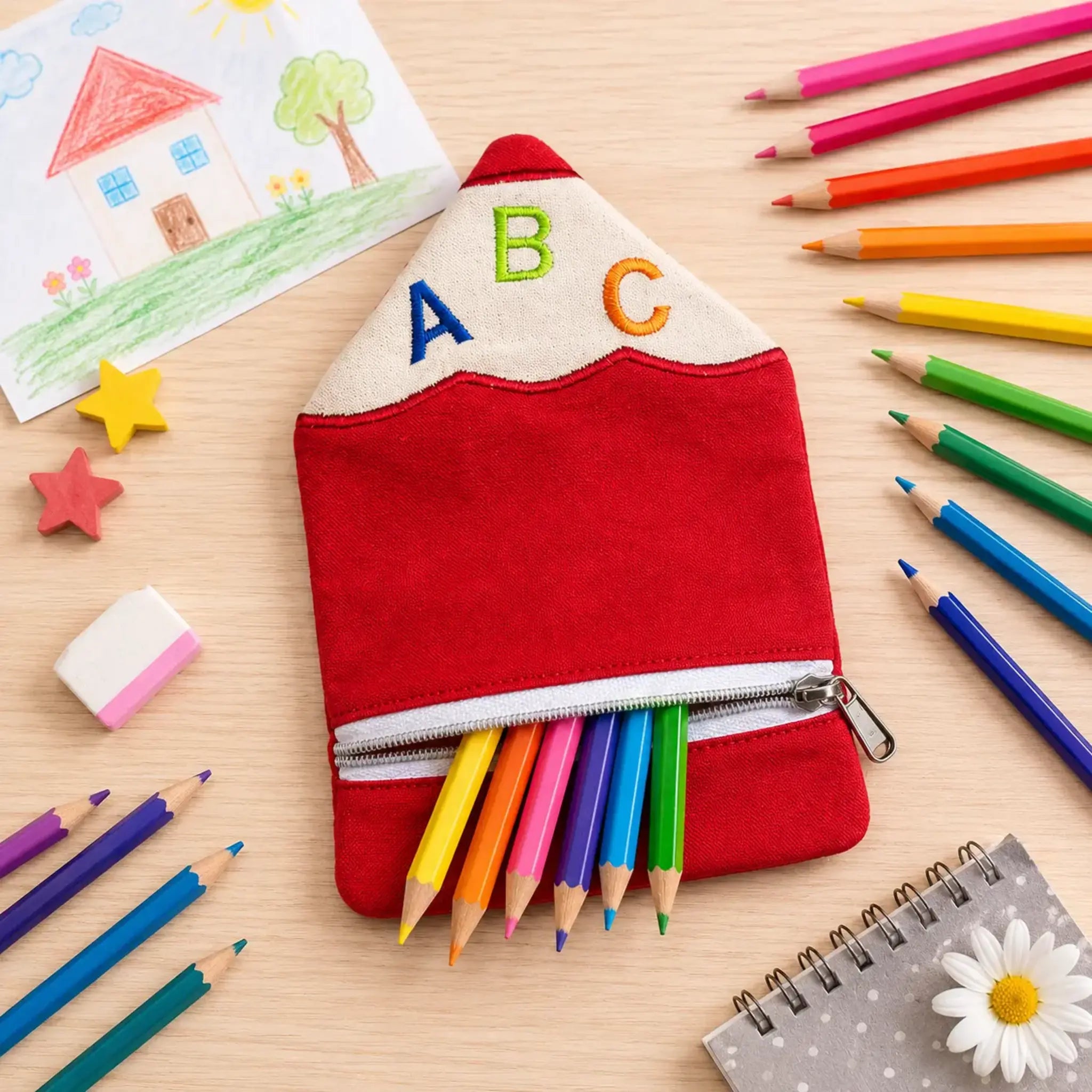 ITH Stickdatei Stiftetasche Buntstift