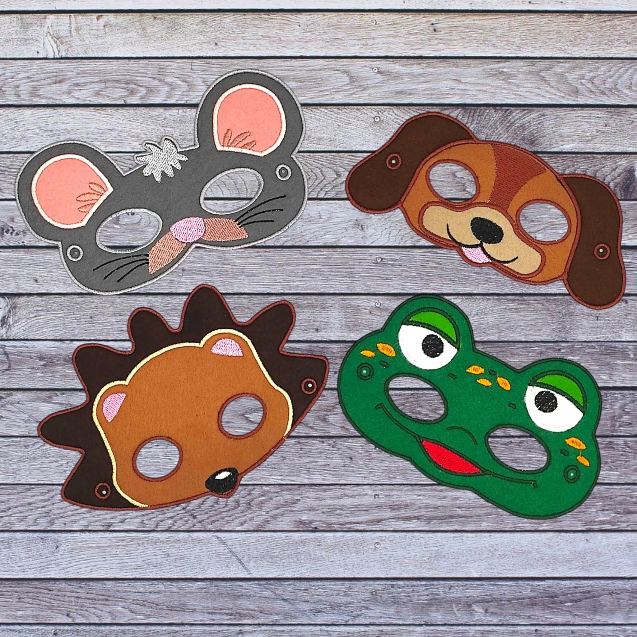 ITH Stickdatei Masken Fasching