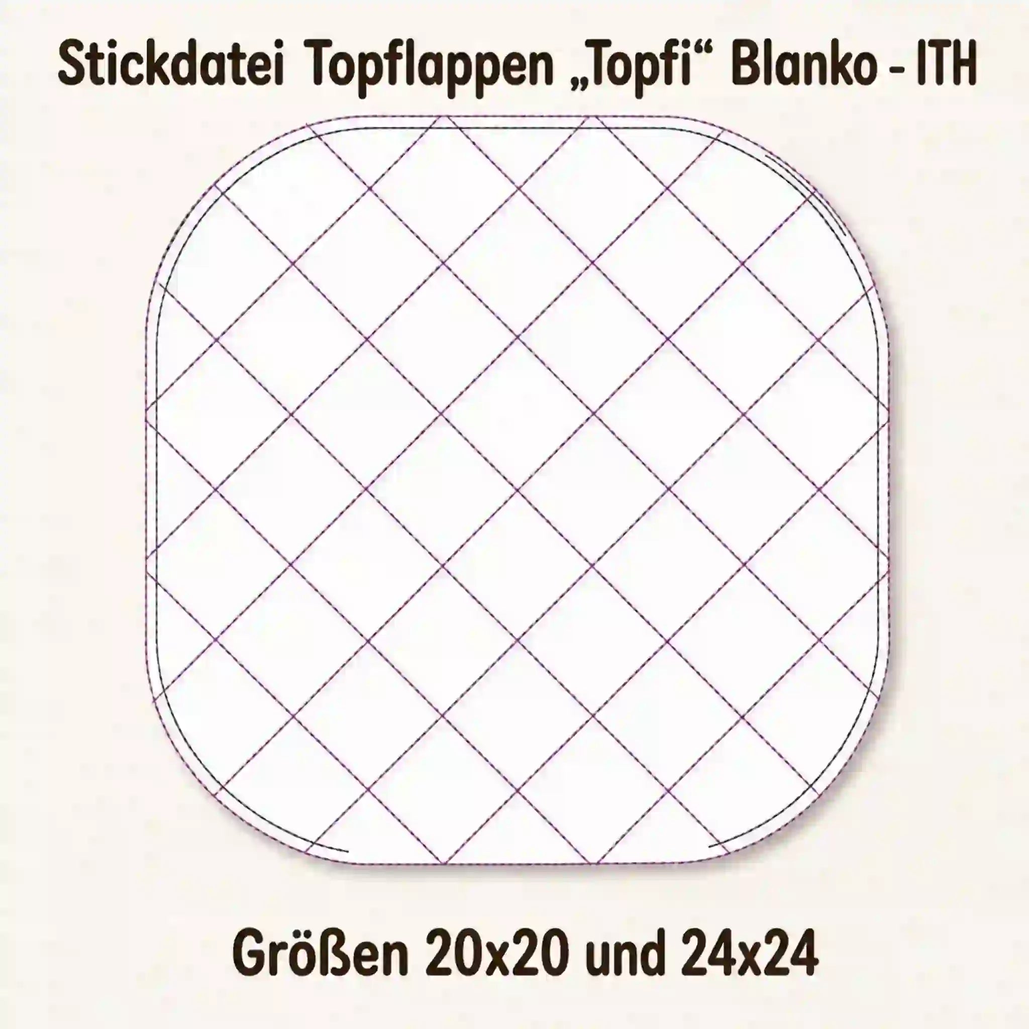 ITH Topflappen Stickdatei Blanko – Topfi | stiXXie