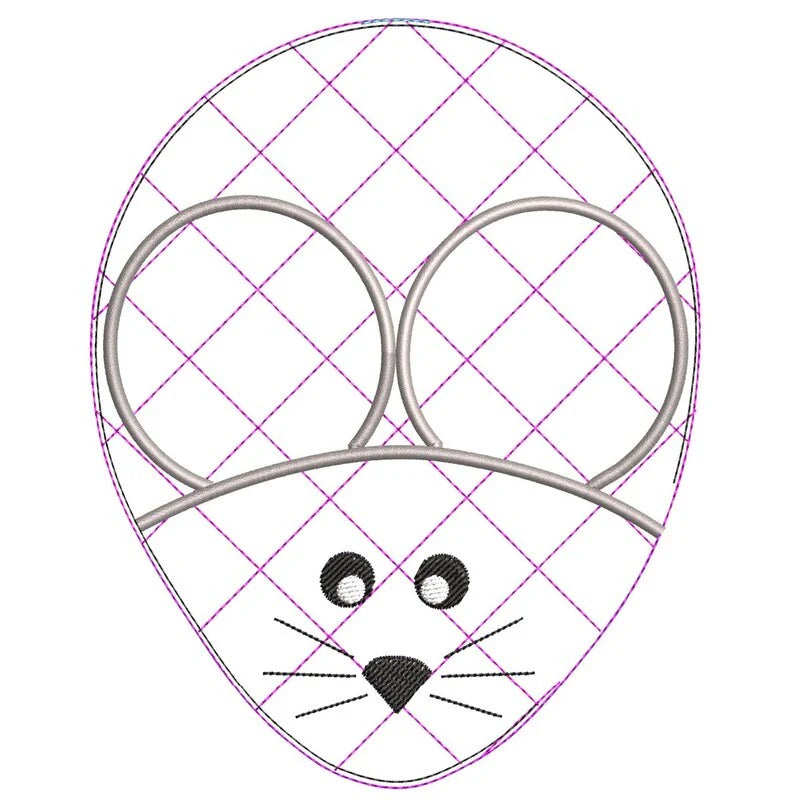 ITH Stickdatei Topflappen Maus