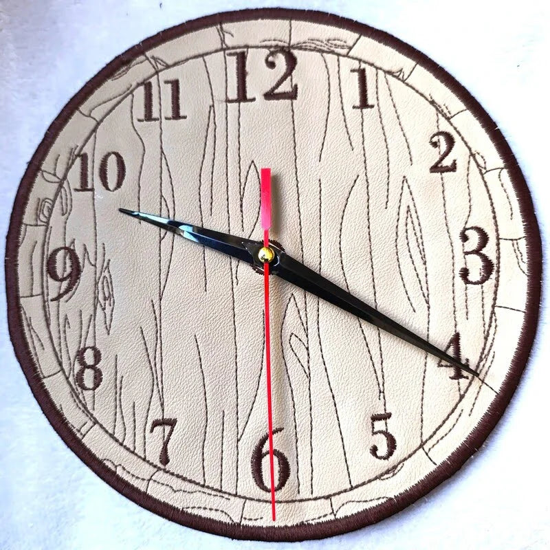 ITH Stickdatei Fass-Uhr