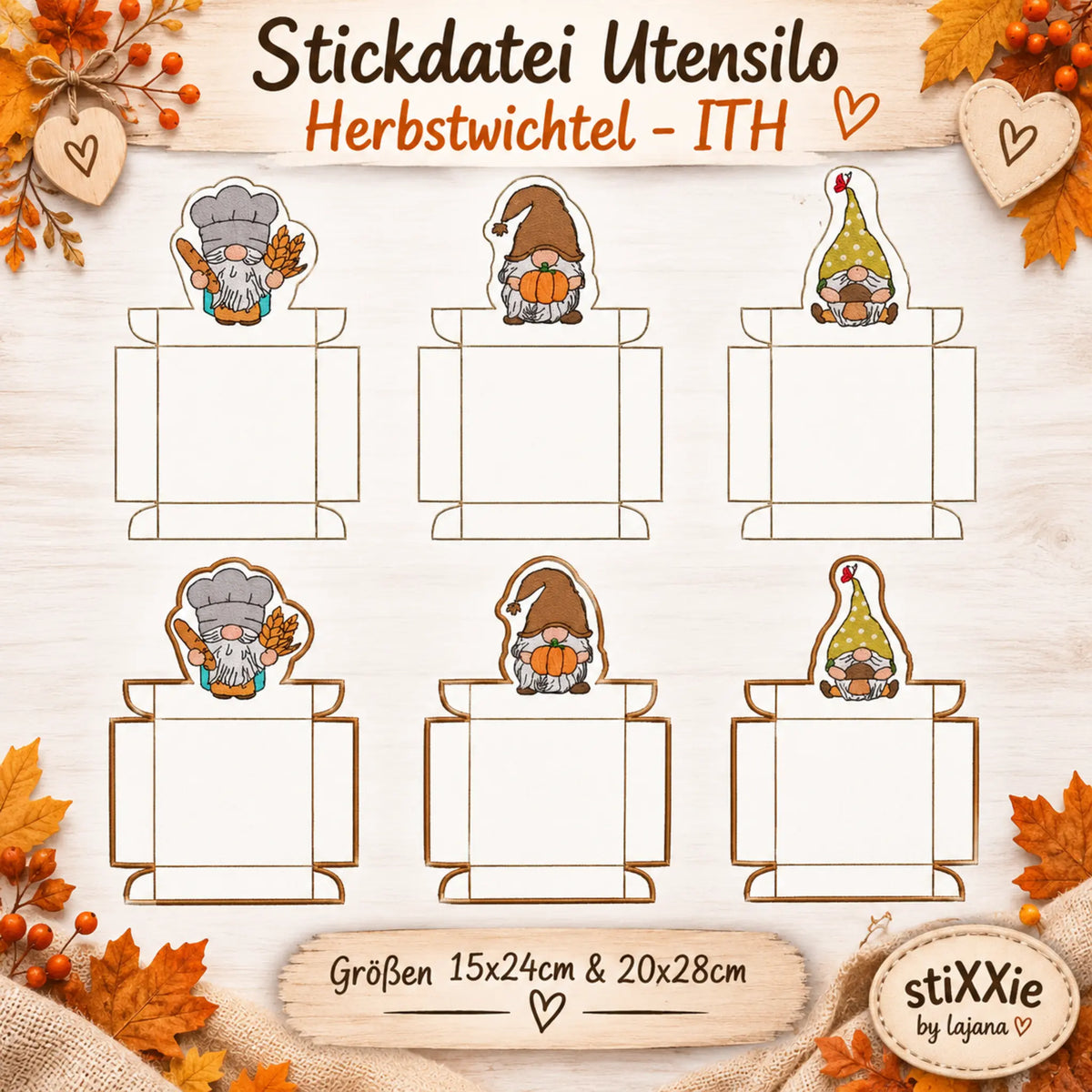 ITH Stickdatei Utensilo Herbstwichtel